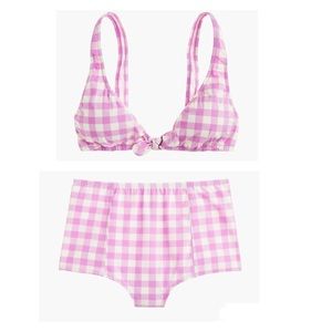 J.Crew 2 pc. High Waisted Oversized Gingham